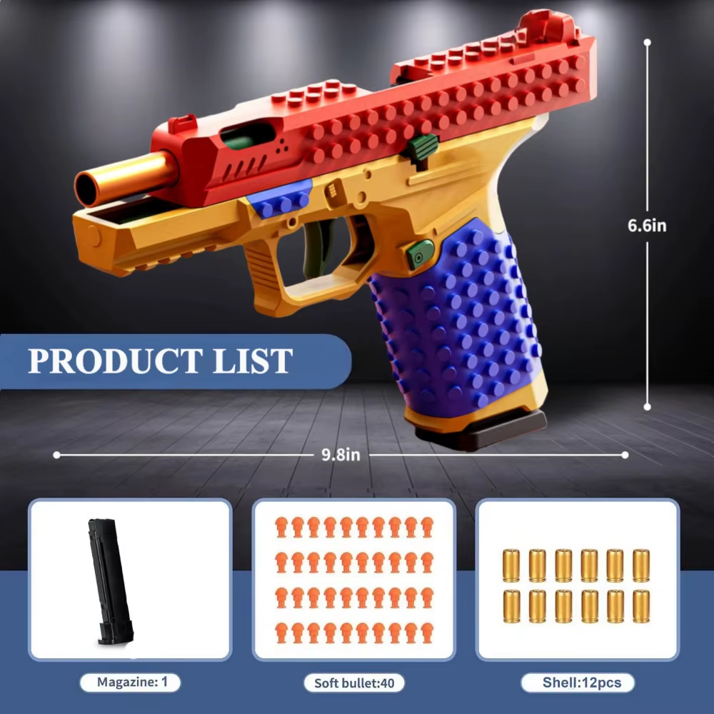BlockBlaster Pro Building Block Toy Gun