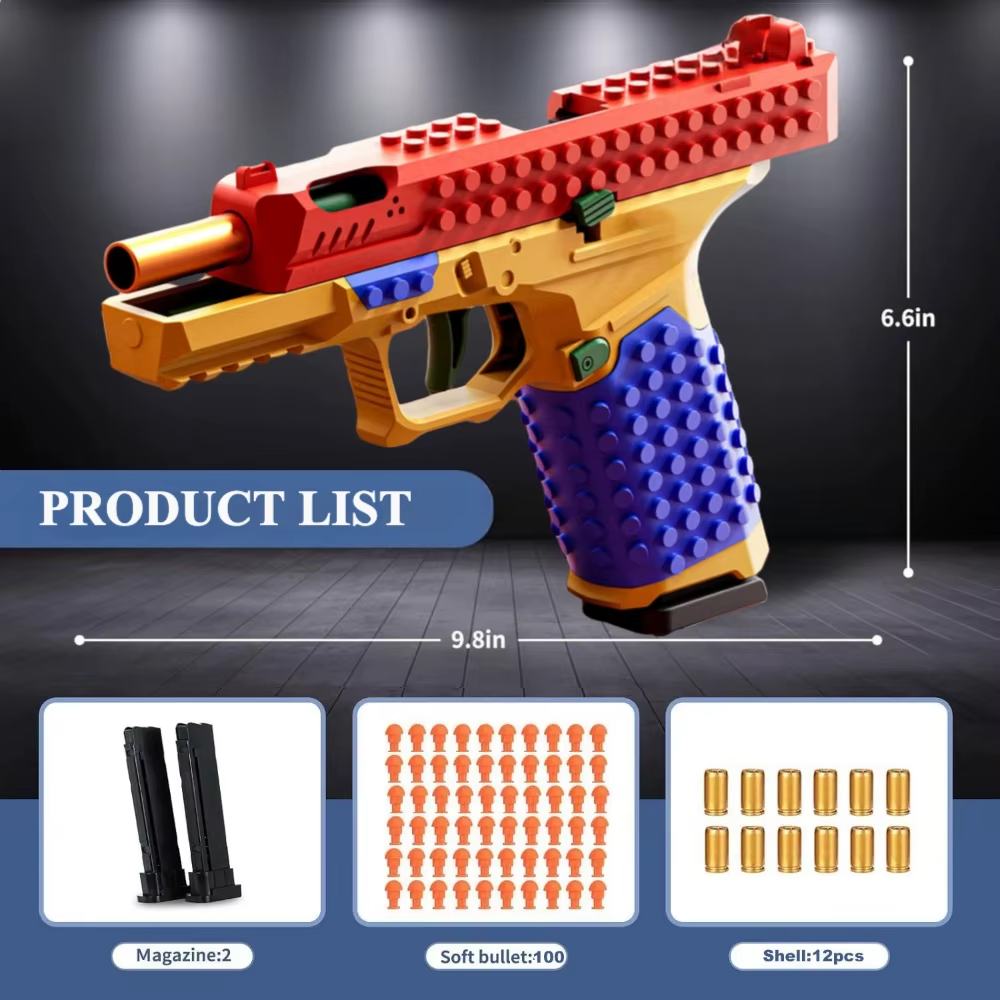 BlockBlaster Pro Building Block Toy Gun